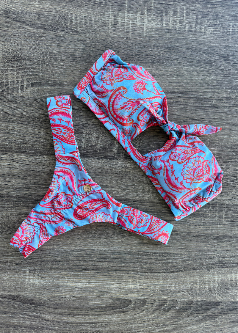Strapless Tie Printed